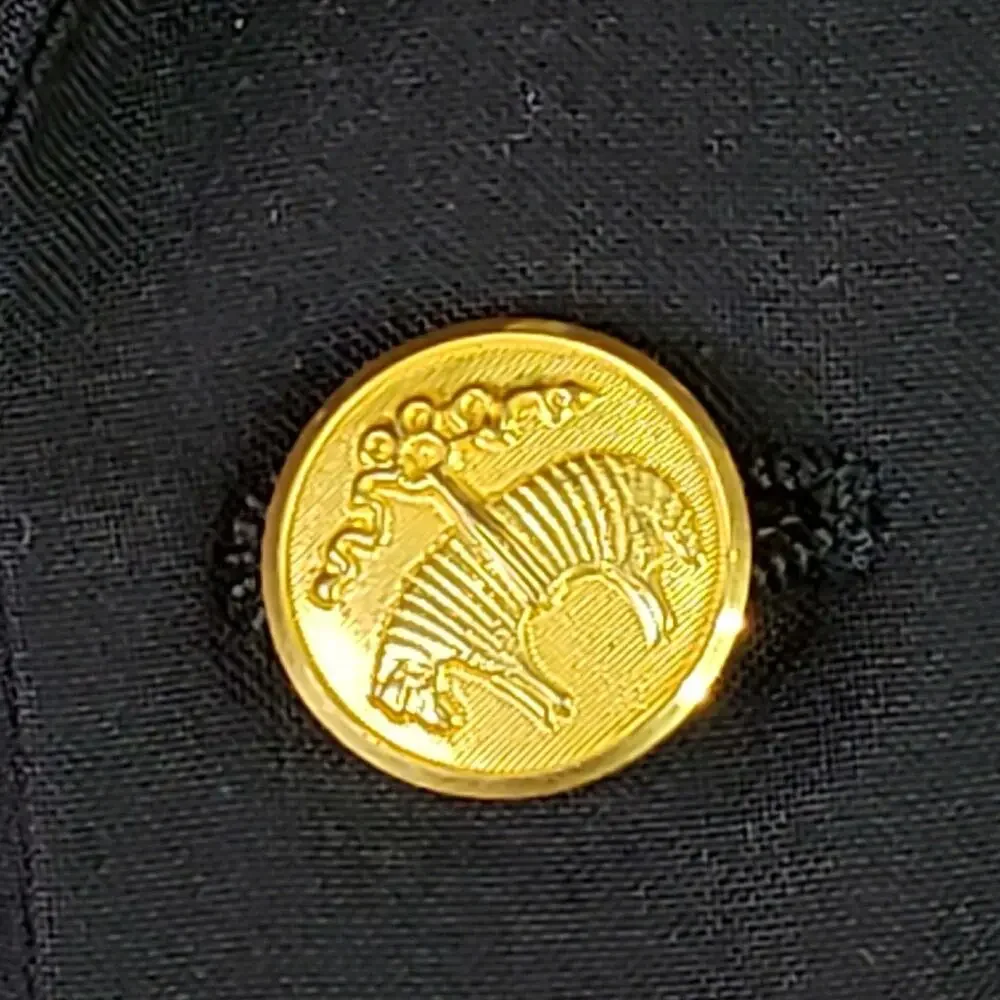 Brooks Brothers Madison Loro Piana Blazer Men's 41R Navy Gold Logo Buttons